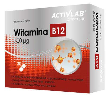 Witamina B12 500mcg X 30 Kapsułek | Cena, Opinie, Dawkowanie, Skład | I ...