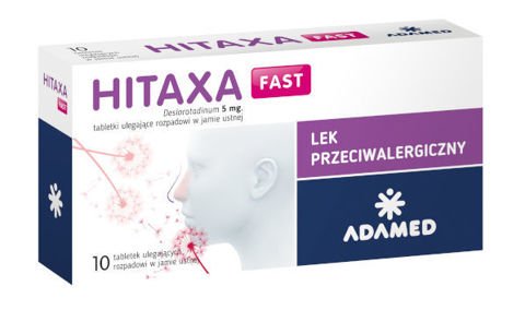 Hitaxa Fast 5mg x 10 tabletek ulegających rozpadowi w jamie ustnej