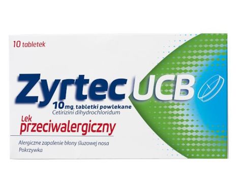 ZYRTEC UCB x 10 tabletek